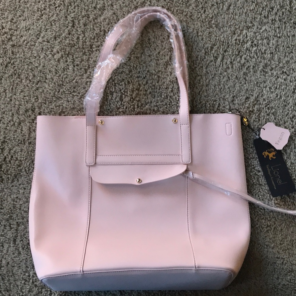 Lionel Vegan leather Michelle cream tote